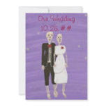 Skeleton Halloween Wedding Invitations, Custom
