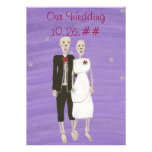 Skeleton Halloween Wedding Invitations, Custom