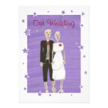 Skeleton Halloween Wedding Invitations, Custom