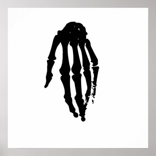 Skeleton Hand Posters, Skeleton Hand Prints - Zazzle UK