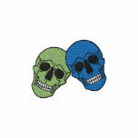 Skeleton Heads embroidered shirts