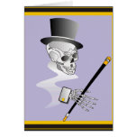 Skeleton in Top Hat and Cane cards