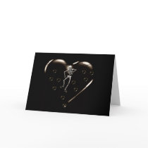 Skeleton Love Hearts Greeting Card