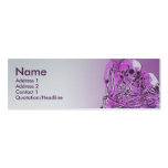 SKELETON LOVE purple Business Card Templates