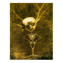 Skeleton Man Postcard by Odilon Redon