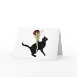 Skeleton on Cat Card