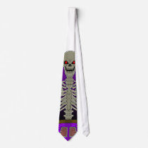 Skeleton Poker Flip Necktie