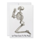 Skeleton Praying Halloween Invitation