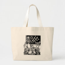 Skeleton Teacher and Students "Day of the Dead" Bags