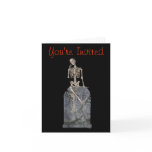Skeleton Tombstone Halloween Party Invitation cards