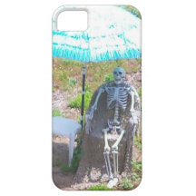 "Skeleton Under a Beach Umbrella" Iphone 5 Case
