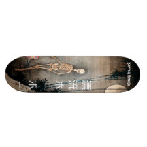 Skeleton walking hobo skate board