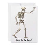 Skeleton Waving Halloween Invitation