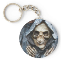 Skeleton With Black Hooded Cape Key Chain