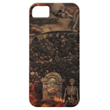 skeletons and tombstones iPhone 5 case