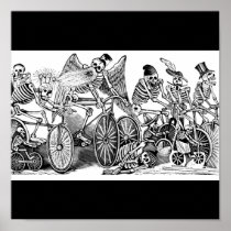 Skeletons on Bikes, Mexico Posters