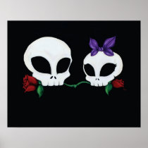 Skellie Couple in Love Poster