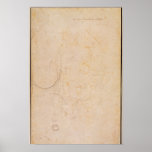 Sketch of a figure with artist's signature poster