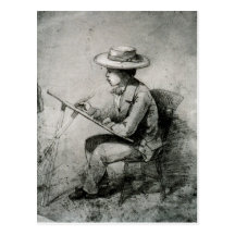 Sketch of John Ross Key by James McNeill Whistler Postcard