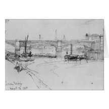 Sketch of London Bridge, 1860 Card