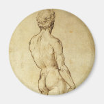 Sketch of Michelangelo's David Statue by Raphael Fridge Magnet