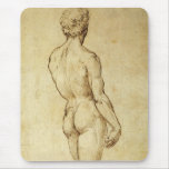 Sketch of Michelangelo's David Statue by Raphael Mouse Pad