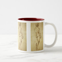 Sketch of Michelangelo's David Statue by Raphael Coffee Mugs