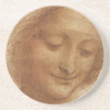 Sketch of Saint Anne by Leonardo da Vinci Drink Coasters