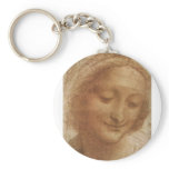 Sketch of Saint Anne by Leonardo da Vinci keychains