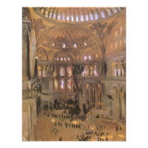 Sketch of Santa Sophia by Sargent, Victorian Art Personalized Invitation