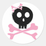 Sketched Candy Skull in Black Sticker
