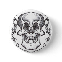 Sketchy Skull Pin
