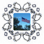 Skewed Fractal Art Flower Design Frame Photo Cutouts