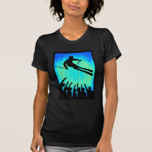 SKI BLUE LINED TEE SHIRT