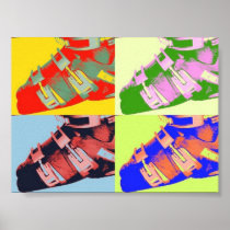 Ski boots pop art print