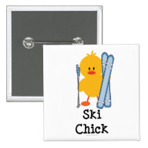 Ski Chick Button