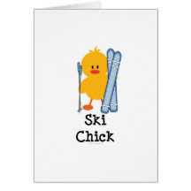 Ski Chick Greeting Card
