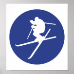 Ski freestyle jump poster