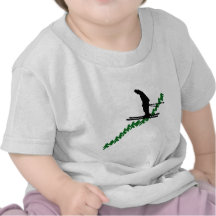 SKI GREEN LINED T-SHIRT