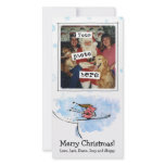 Ski Jump Pig Holiday photo cards