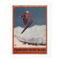 Ski Jump - PLM Olympic Promo Poster postcards