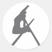 ski jump skier jumper sticker