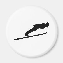 Ski Jumping Fridge Magnets