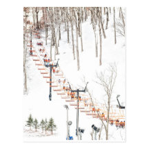 Ski Lift Post Card