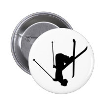 Ski Pinback Button