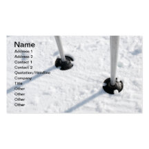 Ski poles business card
