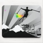 ski powder trail mousepads