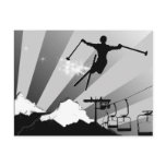ski powder trail postcards