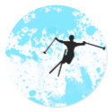 ski powder trail stickers