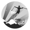 ski powder trail stickers